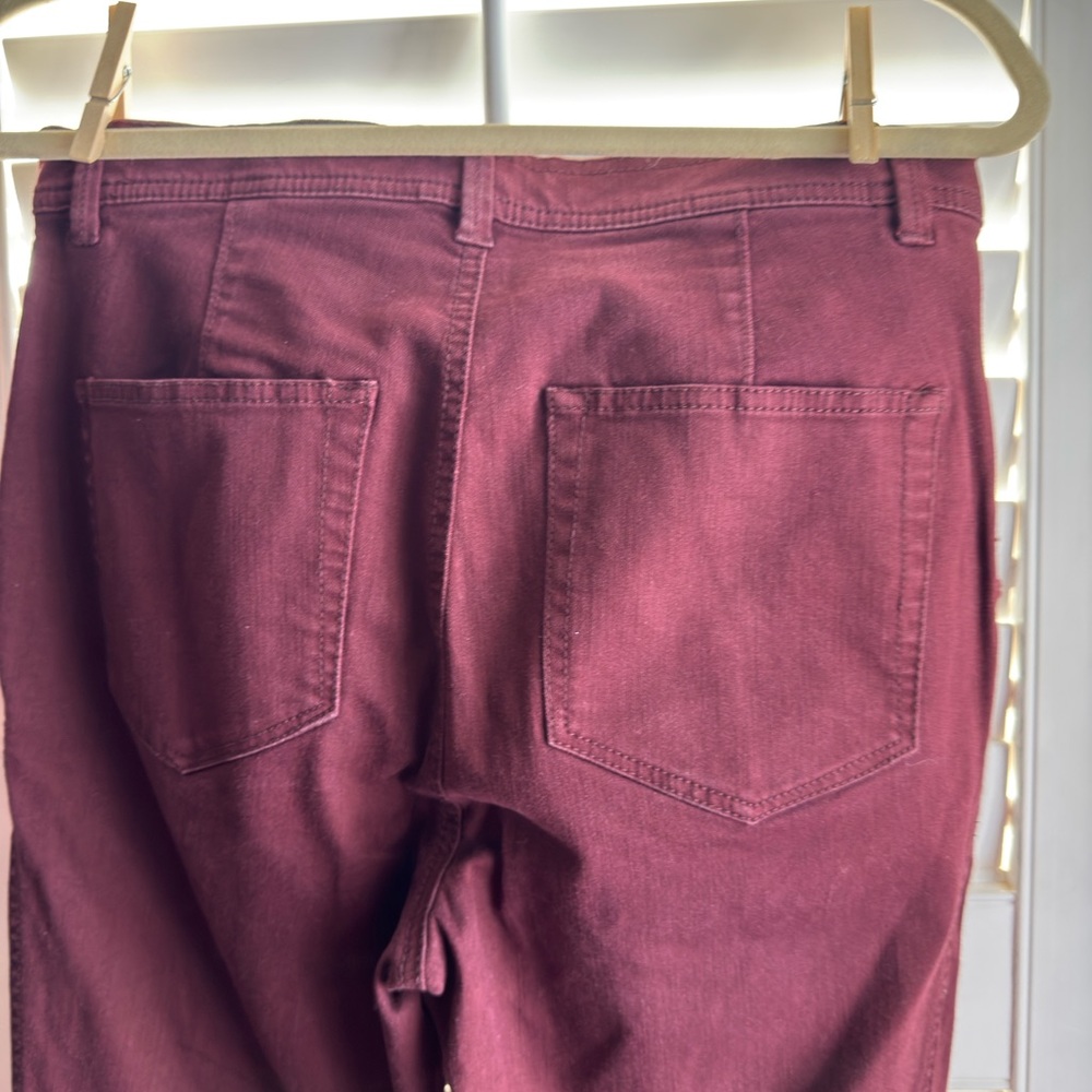 LOFT Maroon Button-Front Jeans Size 6T - Picture 3 of 9